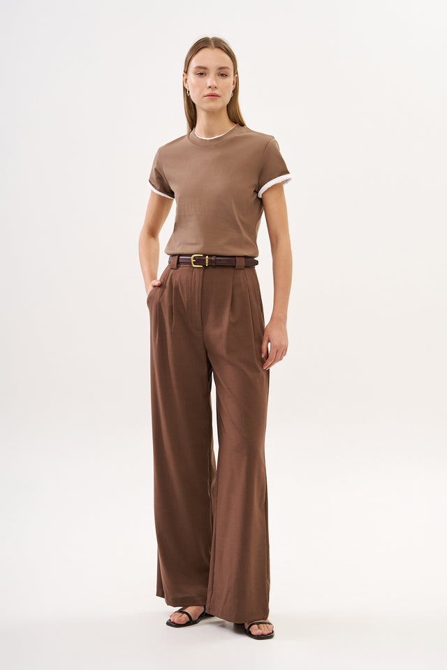 Luca Tailored Pants Light Brown