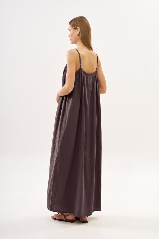 Audrey Dress Dusty Brown