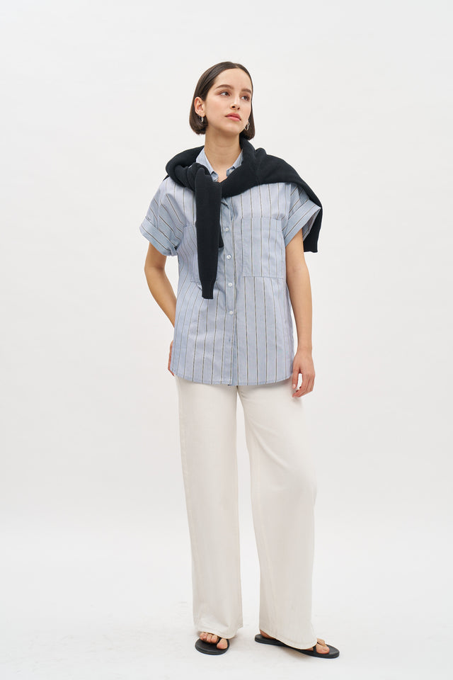 Daniel Blouse Light Blue stripes