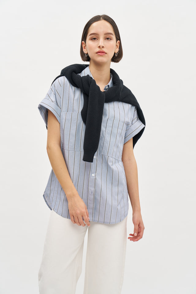 Daniel Blouse Light Blue stripes