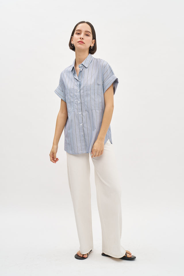 Daniel Blouse Light Blue stripes