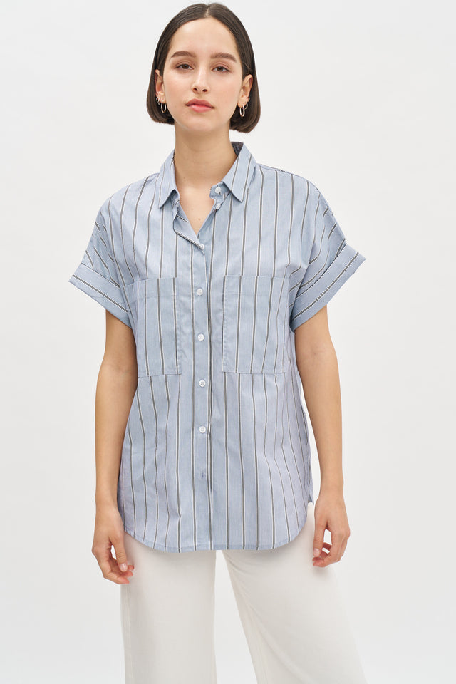 Daniel Blouse Light Blue stripes