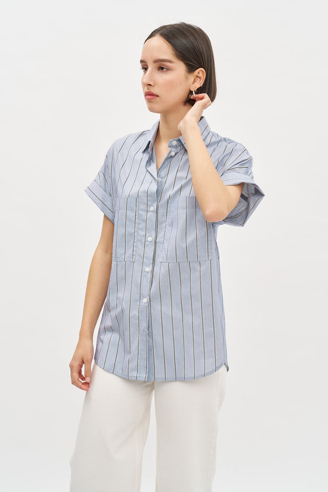 Daniel Blouse Light Blue stripes
