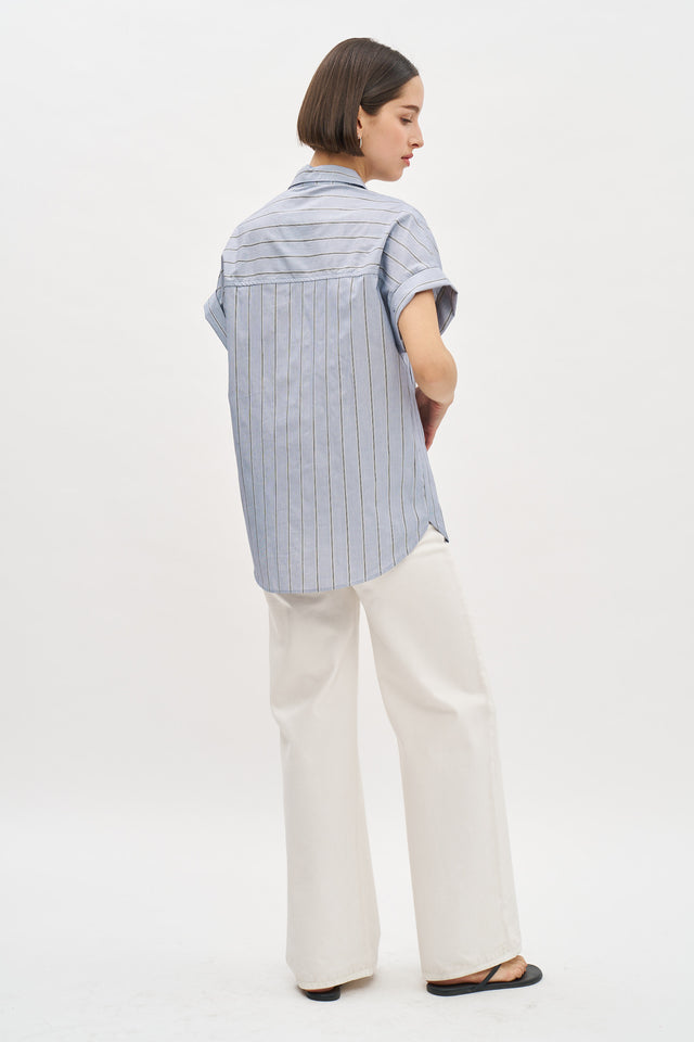 Daniel Blouse Light Blue stripes
