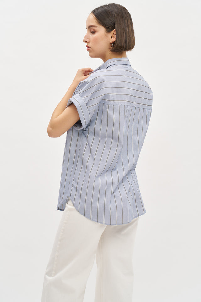 Daniel Blouse Light Blue stripes