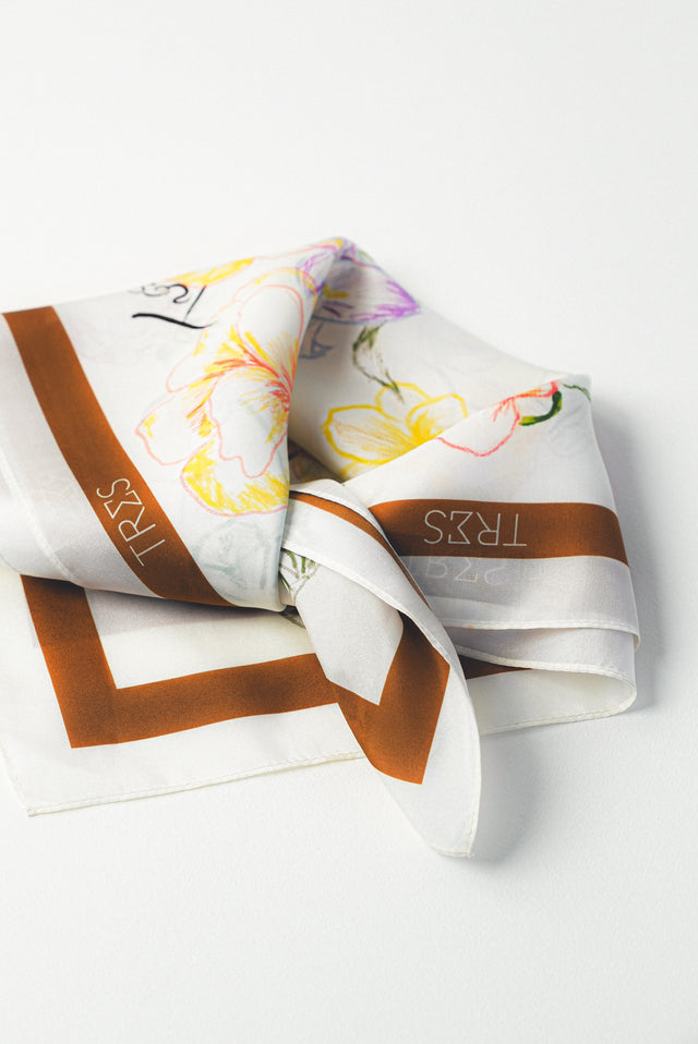 Beige Future Flourish Scarf