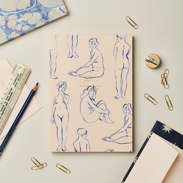 AYO Blue Nudes Weekly Planner