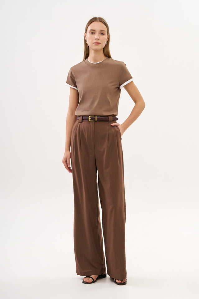 Luca Tailored Pants Light Brown