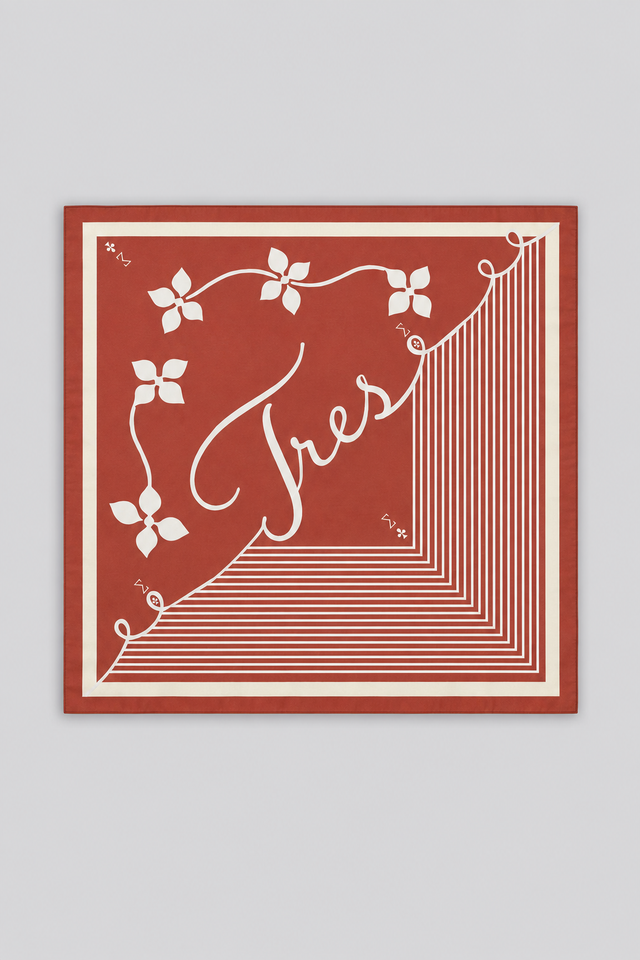 Stripes Medium Red Scarf