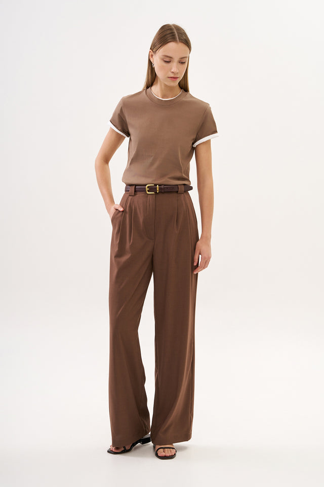 Luca Tailored Pants Light Brown