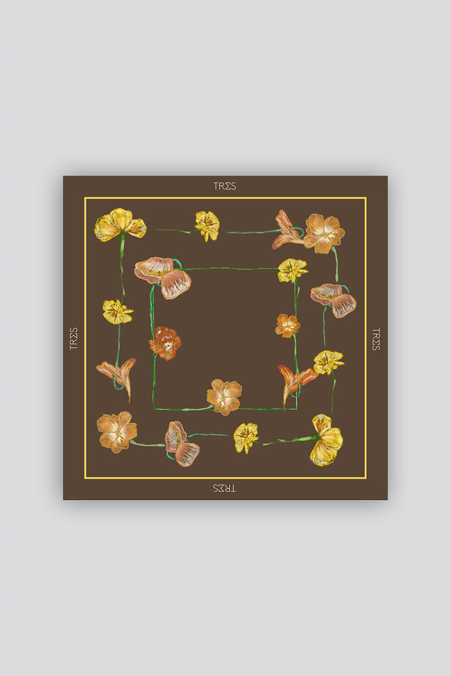 Brown Future Flourish Scarf