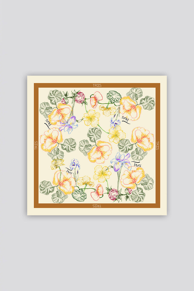 🎁 Beige Future Flourish Scarf (100% off)