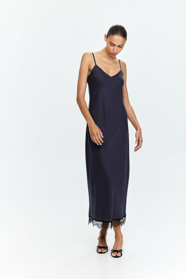 Pre-order: Lace Slip Dress Blue