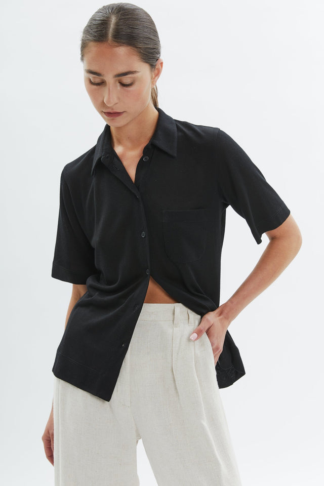 Alison Soft Blouse Black