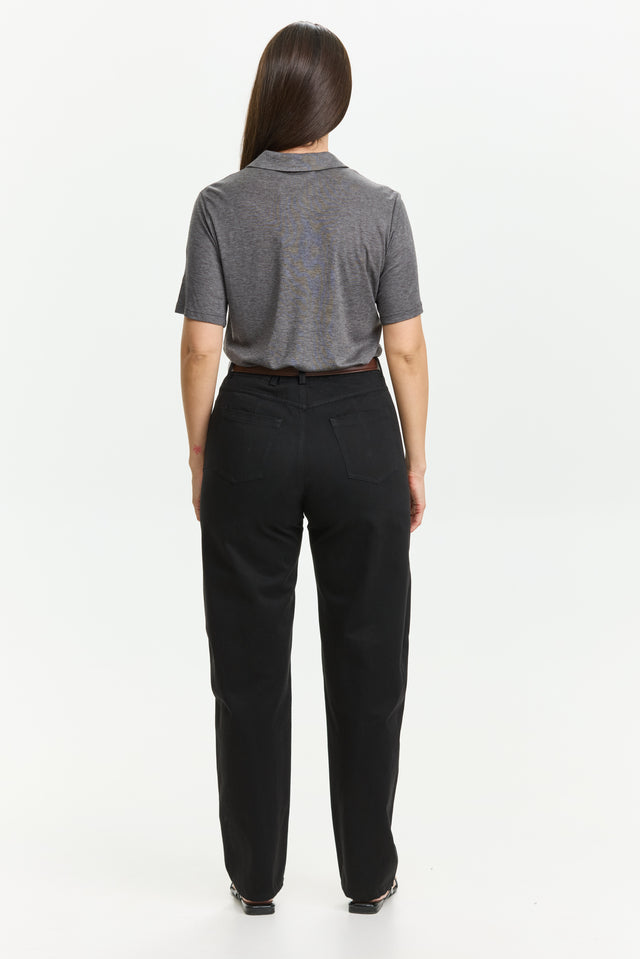 Barrel Leg Pants Black