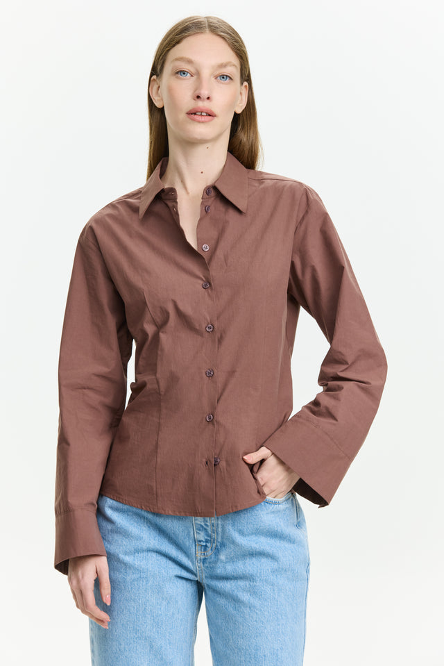 Lilly Rose Blouse Choclate Brown