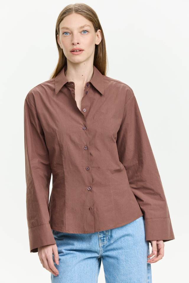 Lilly Rose Blouse Choclate Brown