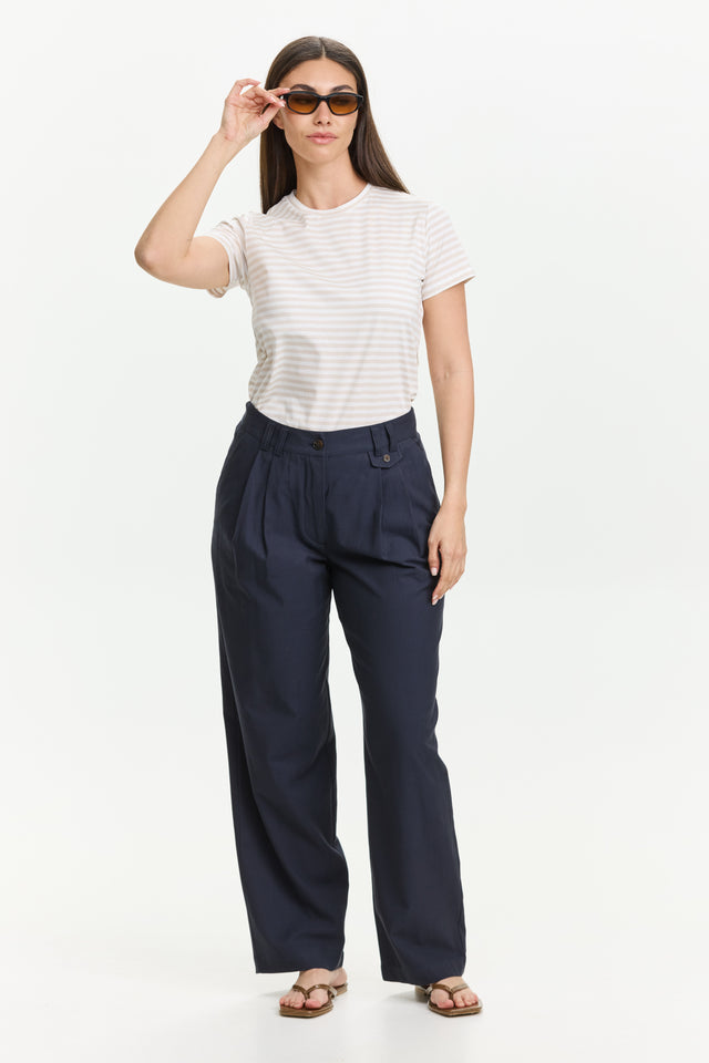 Noah Tencel Pants Navy Blue