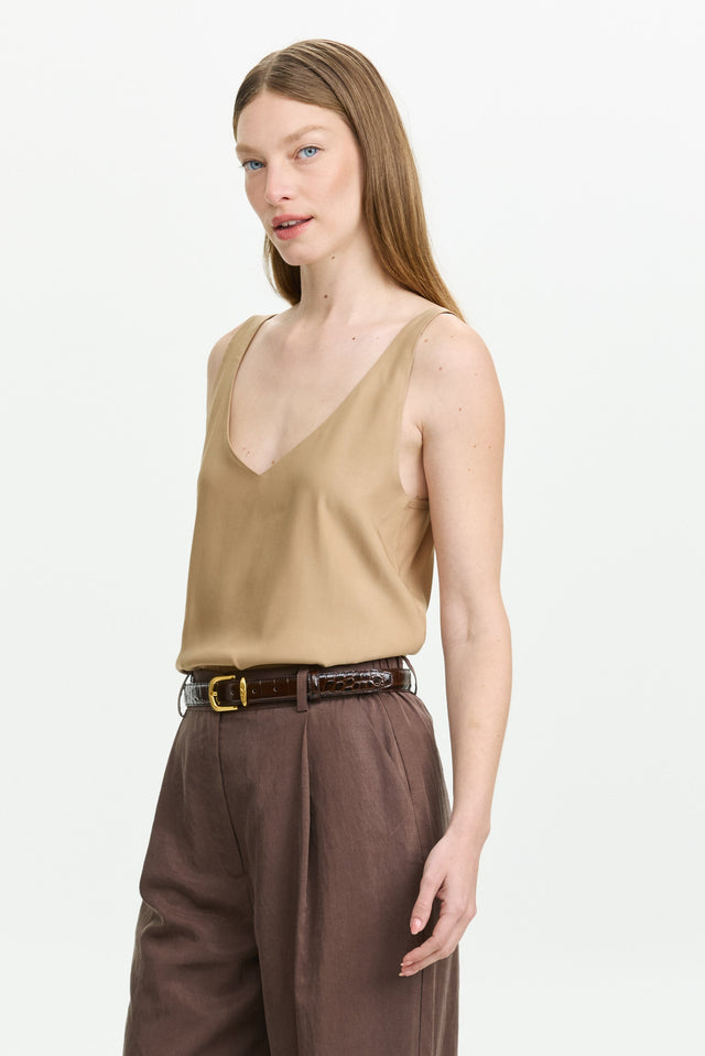 Erin Top Cupro Beige
