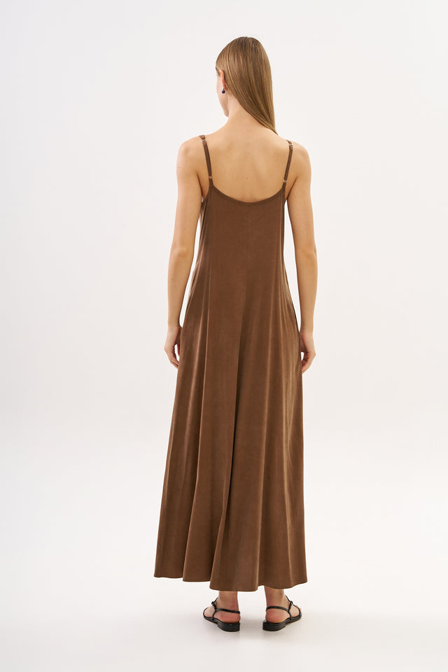 Kate Cupro Dress Brown
