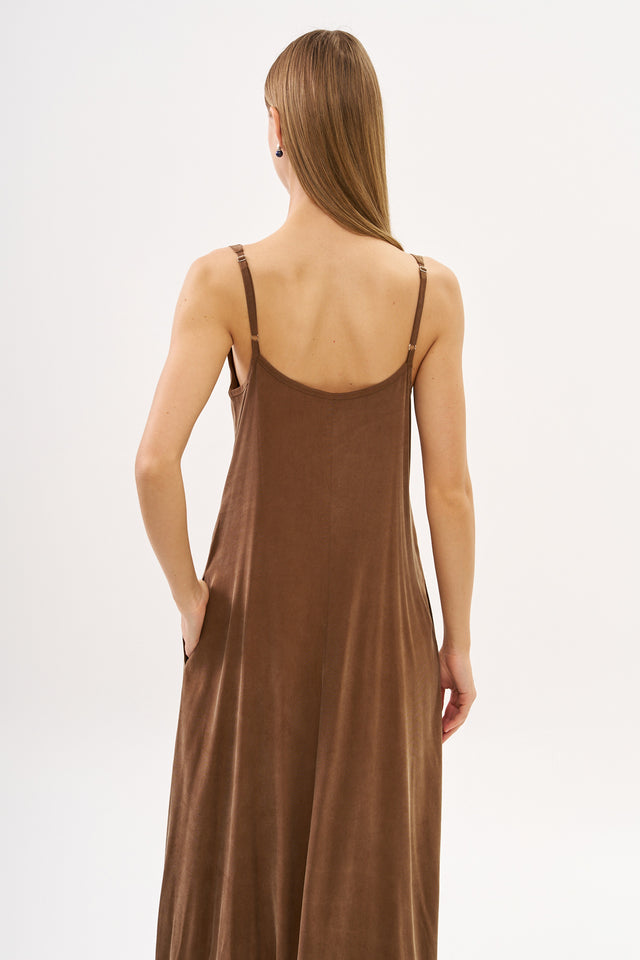Kate Cupro Dress Brown