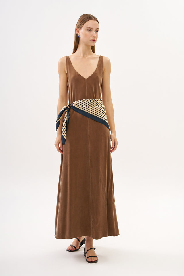 Kate Cupro Dress Brown