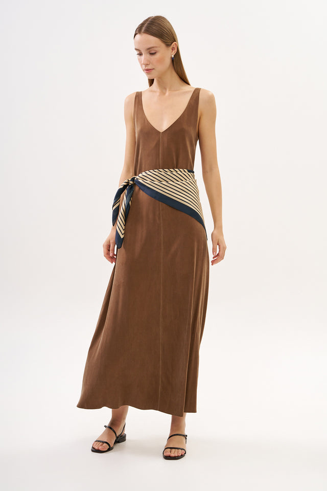 Kate Cupro Dress Brown
