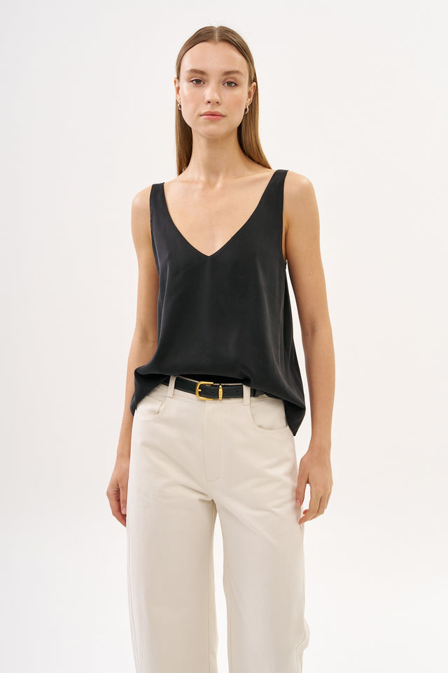 Erin Top Cupro Black