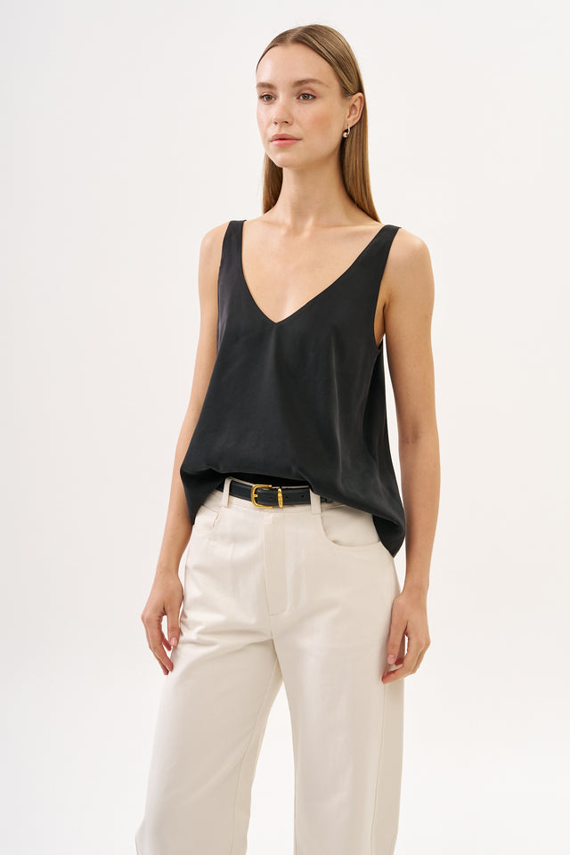 Erin Top Cupro Black