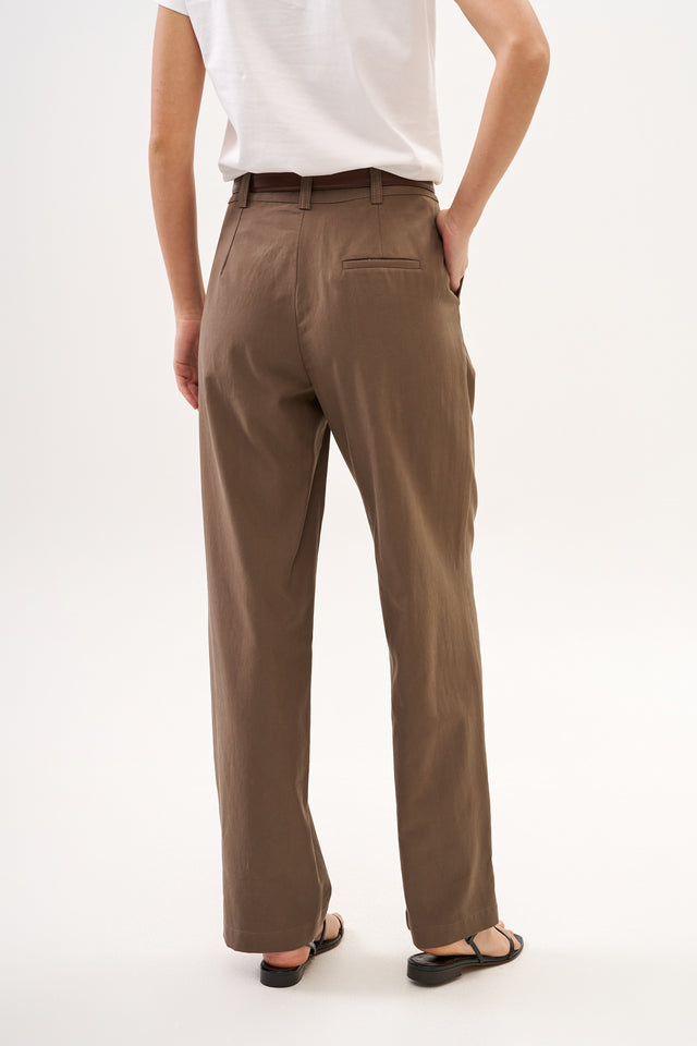 Noah Tencel Pants Dusty Brown