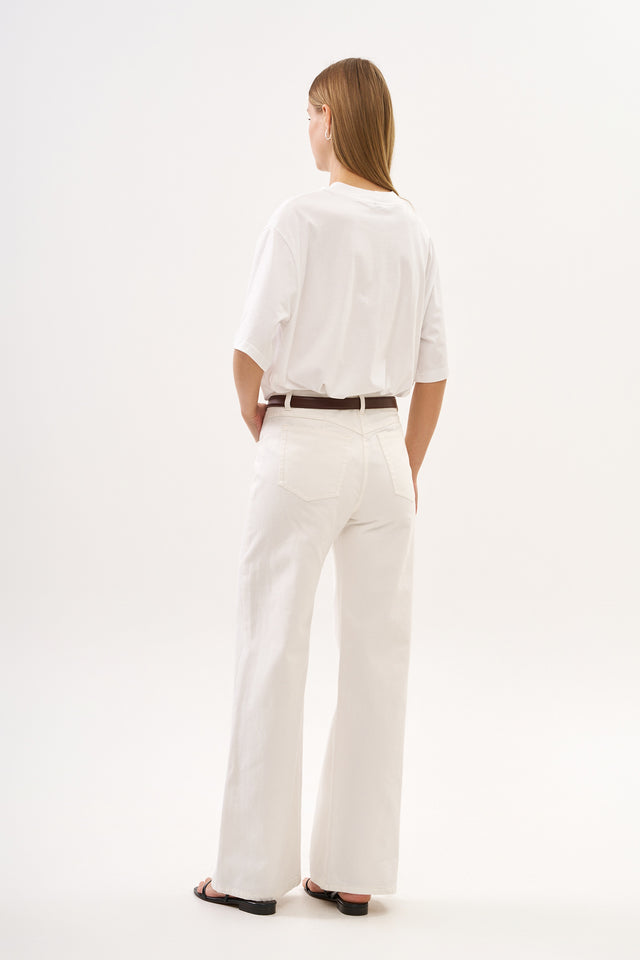Wide Leg Denim White