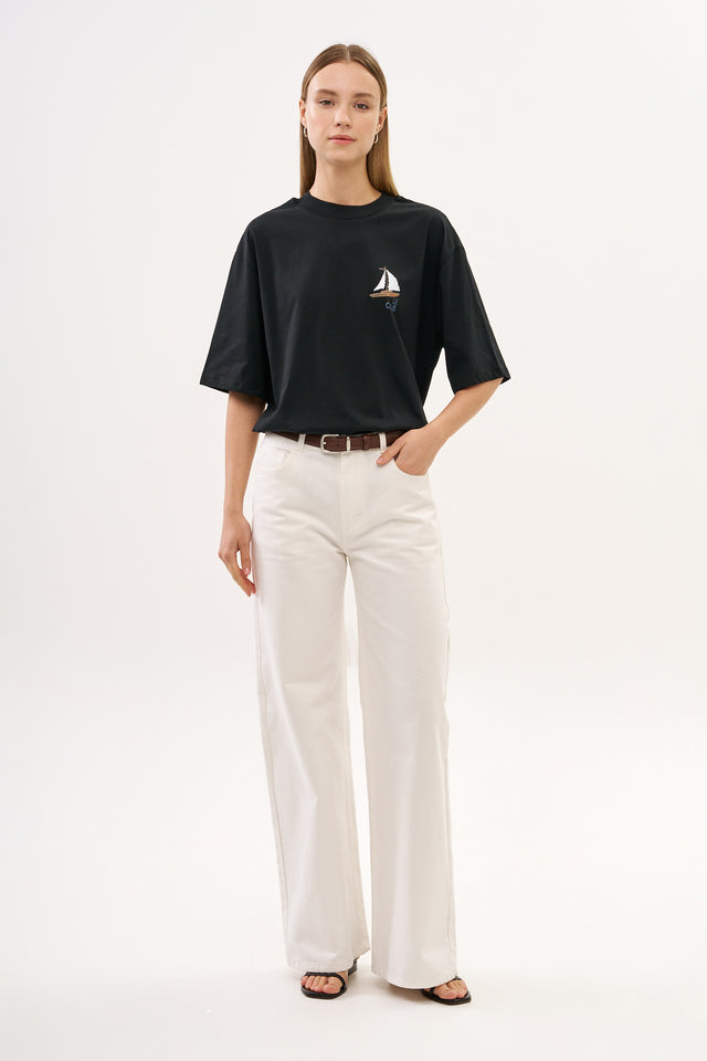 Le Femmes Oversized T Black