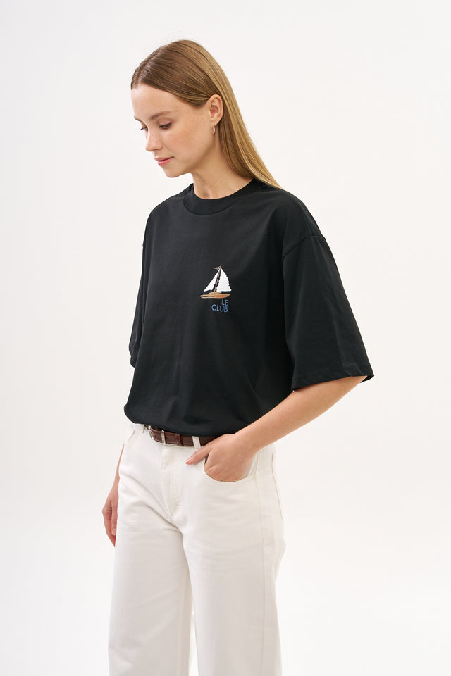 Le Femmes Oversized T Black