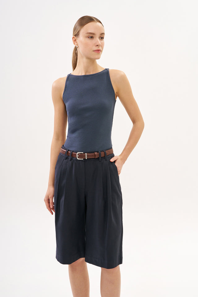 Vera Rib Tank Top Blue