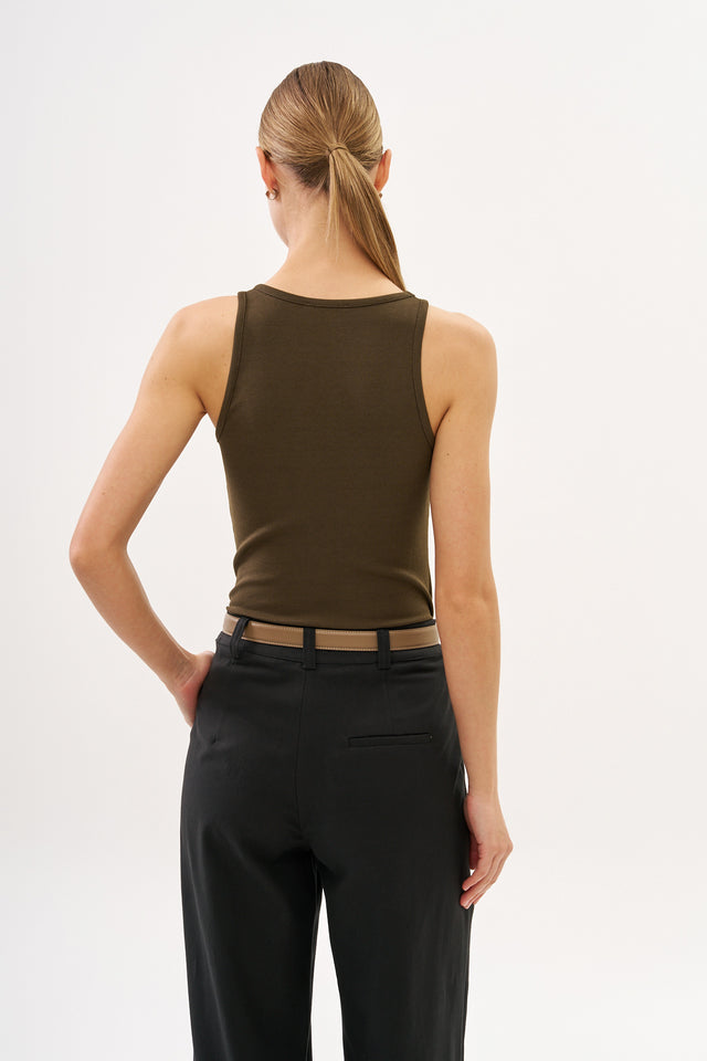 Sol Tank Top Dusty Brown