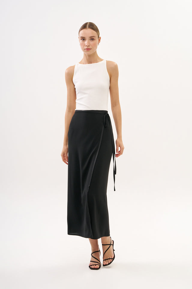 Mili Wrap Skirt Black
