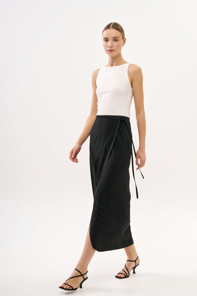 Mili Wrap Skirt Black