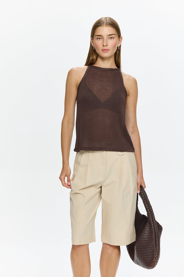 Liv knitted Top Brown