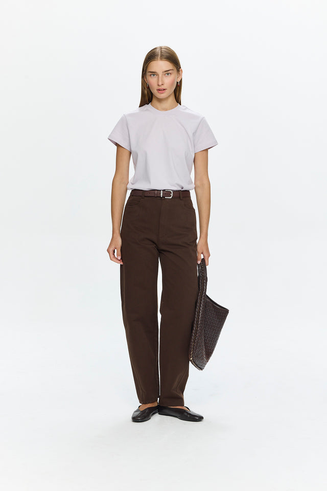 Barrel Leg Pants Brown