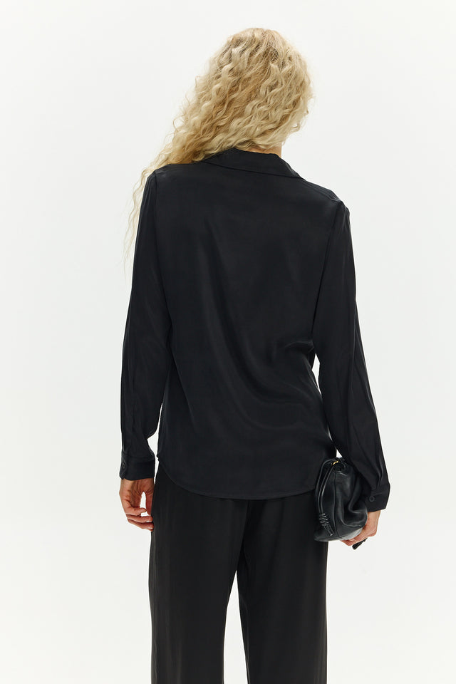 Cupro Blouse Black