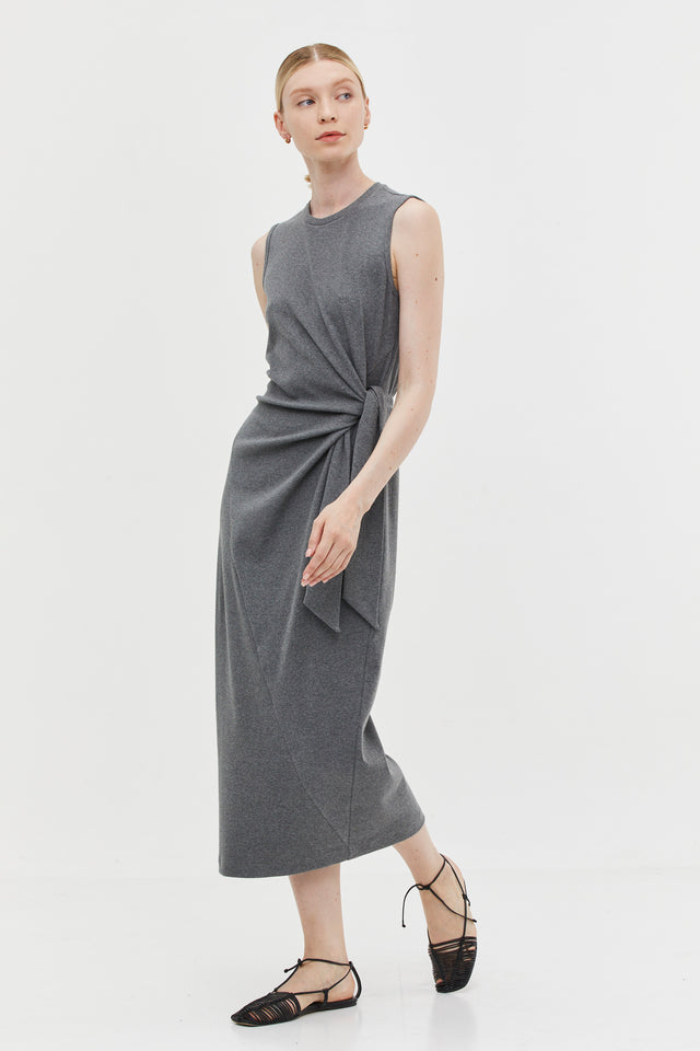 Sophie Rib Dress Grey