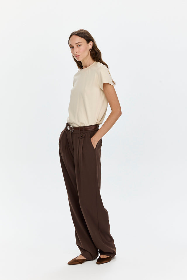 Noah Tailored Pants Brown