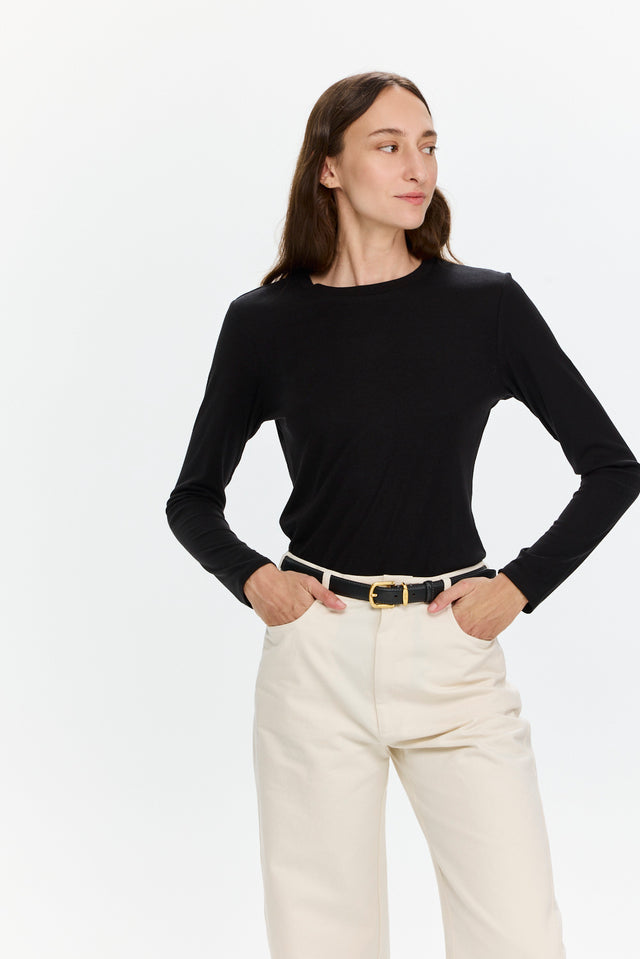 Mili Tencel Silk Top Black