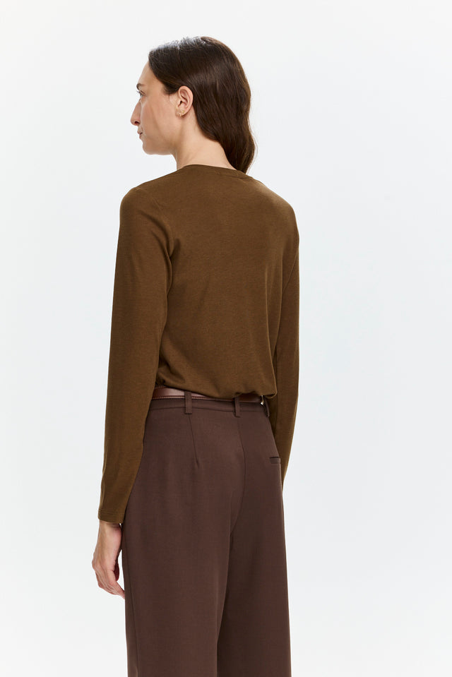 Mili Tencel Silk Top Brown
