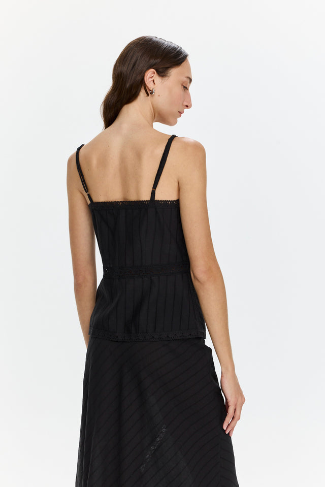 Camille Lace Top Black