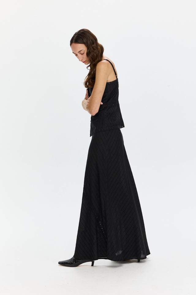 Camille Lace Skirt Black