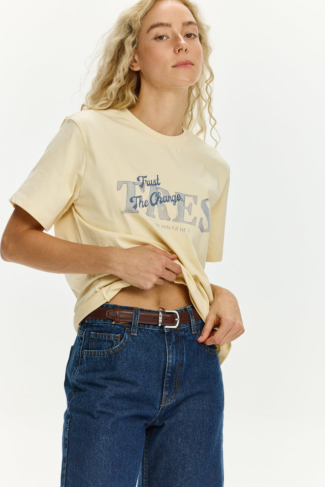 TRES Classic Logo T Butter Yellow