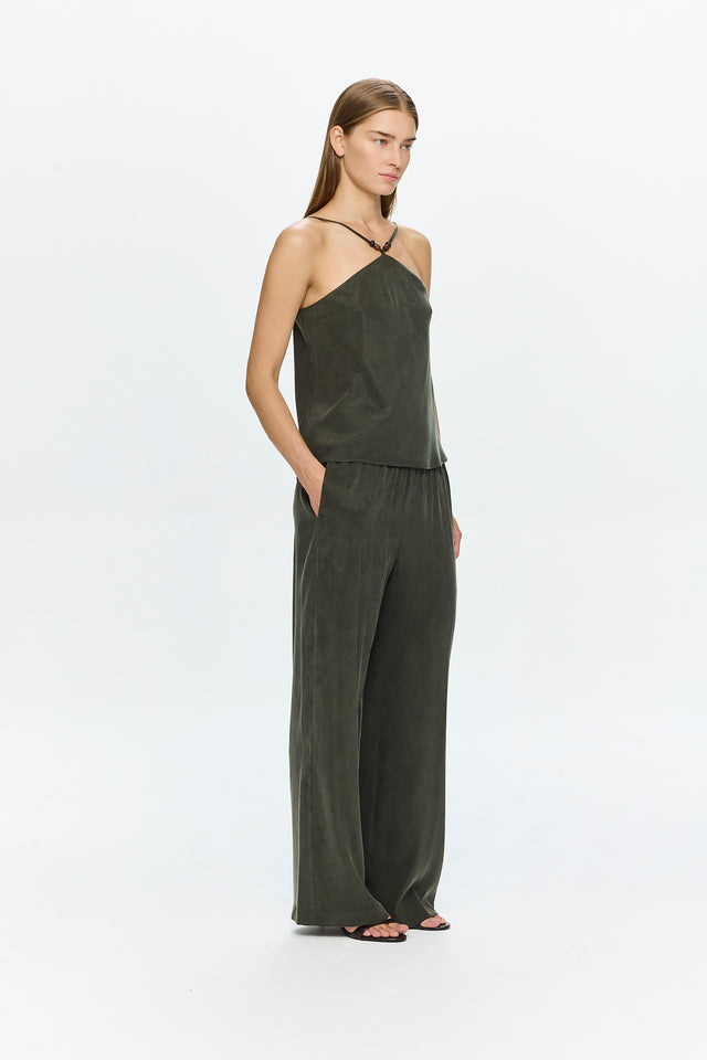 Abby Cupro Top Olive