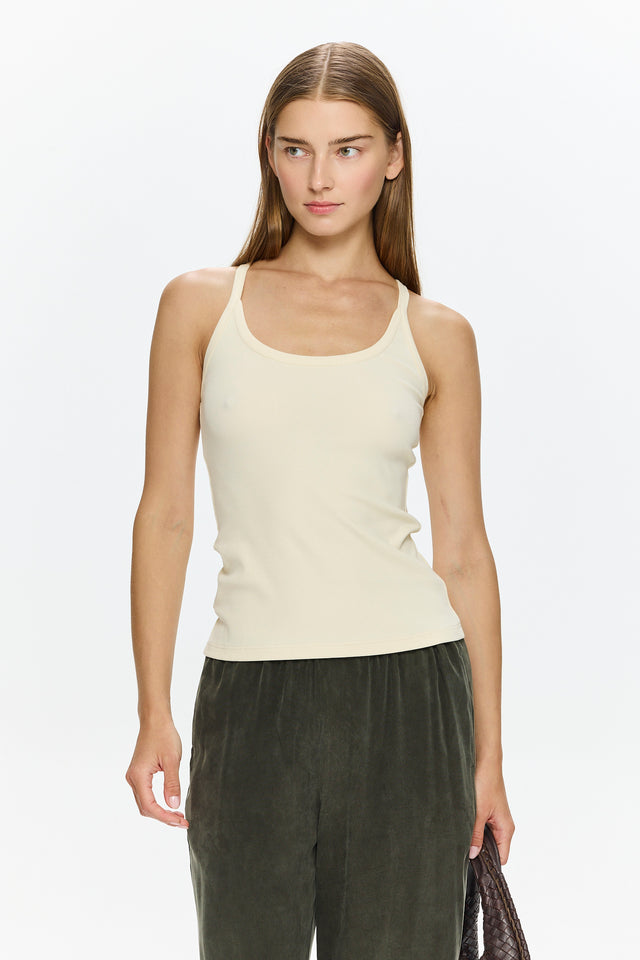 Pre-order: Lin Scop-neck Top Butter Yellow