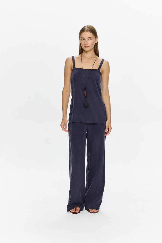 Alex Cupro Pants Navy